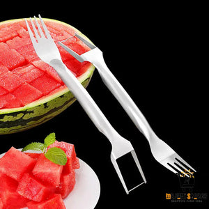 2-in-1 Stainless Steel Watermelon Fork Slicer