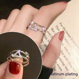 Rotatable Snowflake Spinning Ring