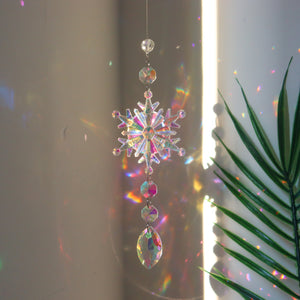Colorful Crystal Snowflake Sun Catcher