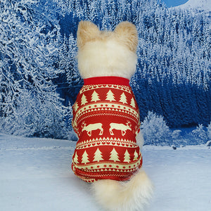 Red and Green Pet Christmas Clothes