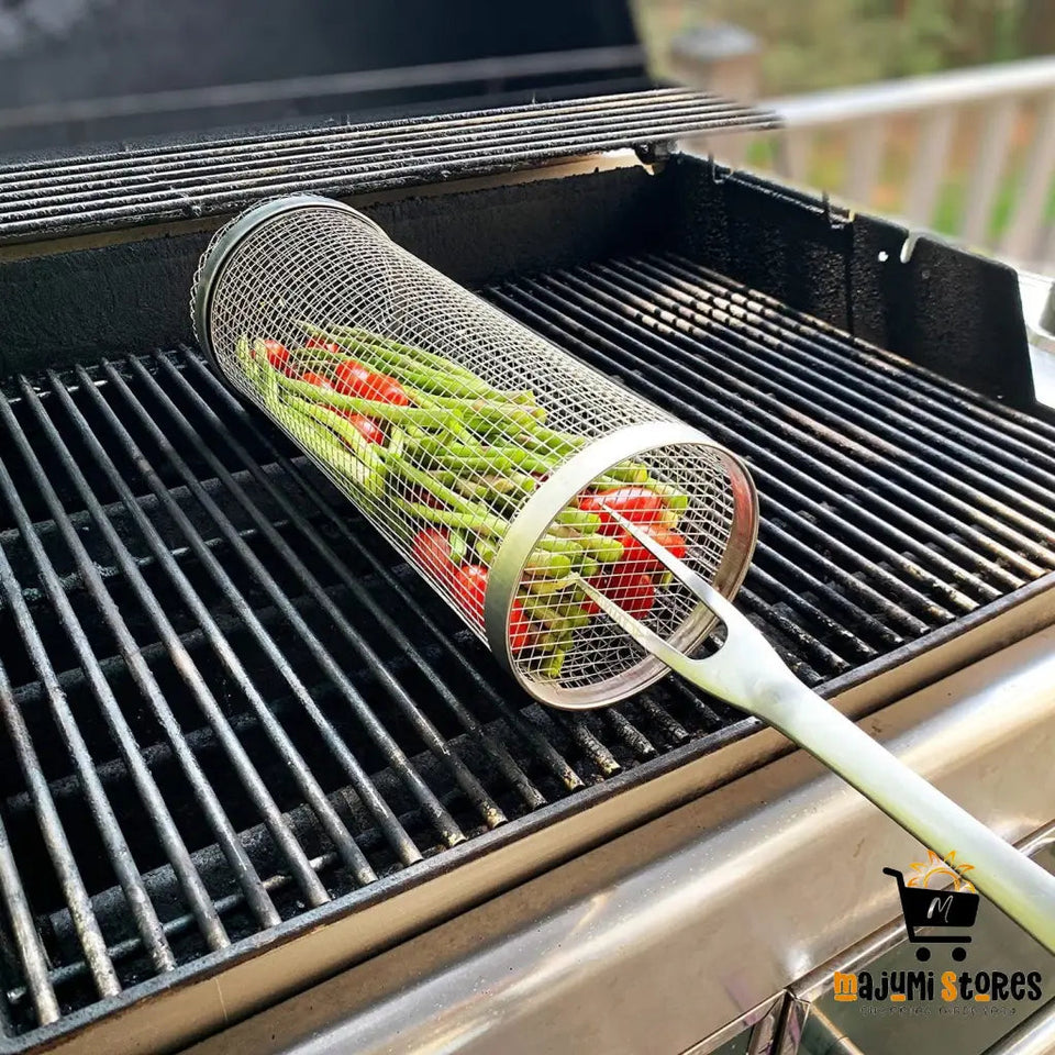 Stainless Steel BBQ Grilling Basket for Outdoor Cooking