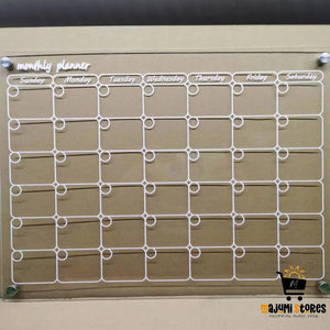 Magnetic Dry Wipe Plate Calendar - Acrylic
