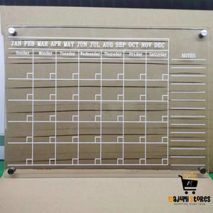 Magnetic Dry Wipe Plate Calendar - Acrylic
