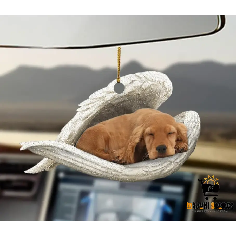 Sleeping Dog Angel Car Pendant