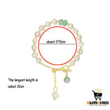 Adjustable Bracelet with Irregular Freshwater Pearls for