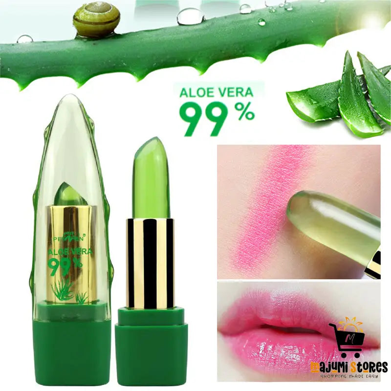 Color Changing Aloe Vera Lipstick Gloss with Moisturizing