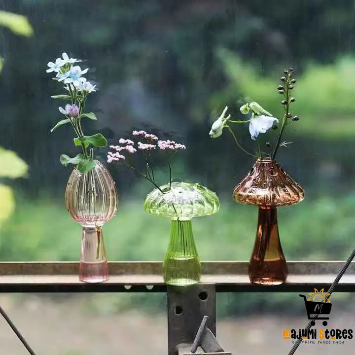 Glass Mushroom Aromatherapy Vase