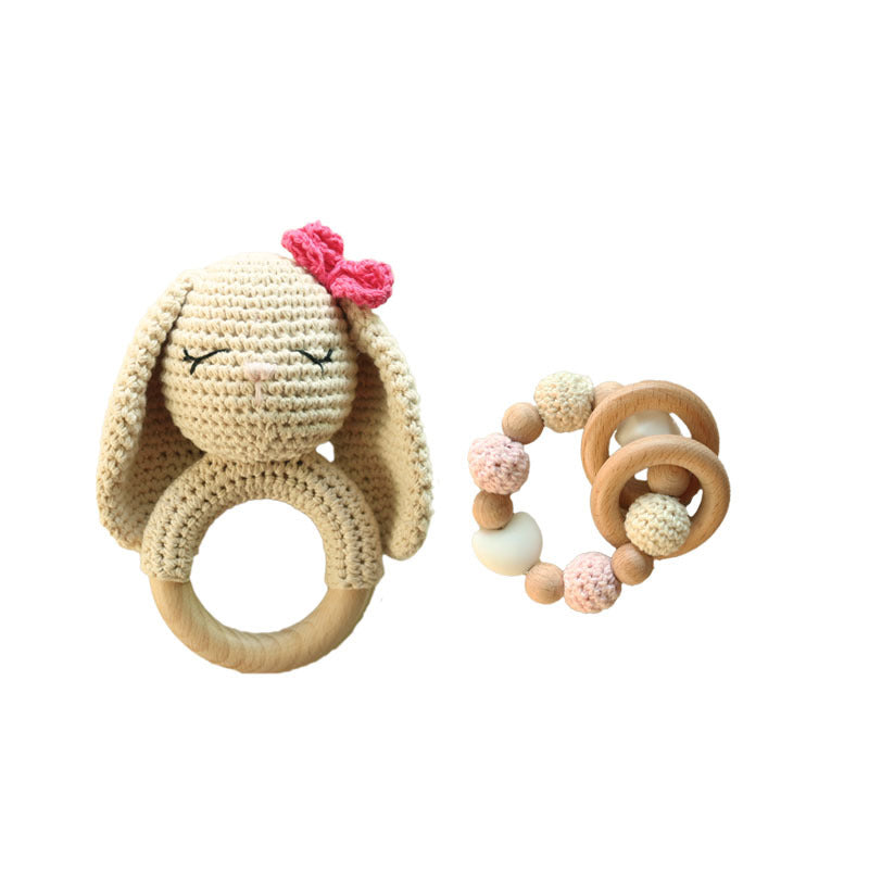 Handmade Crochet Rabbit Rattle Toy