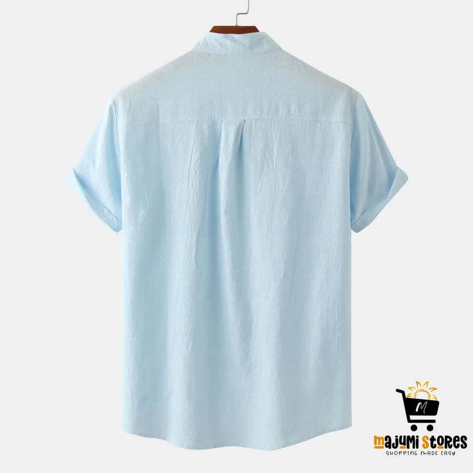 Solid Color Short Sleeve Beach T-Shirt