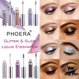 PHOERA Glitter and Glow Liquid Eyeshadow (12 Colors)
