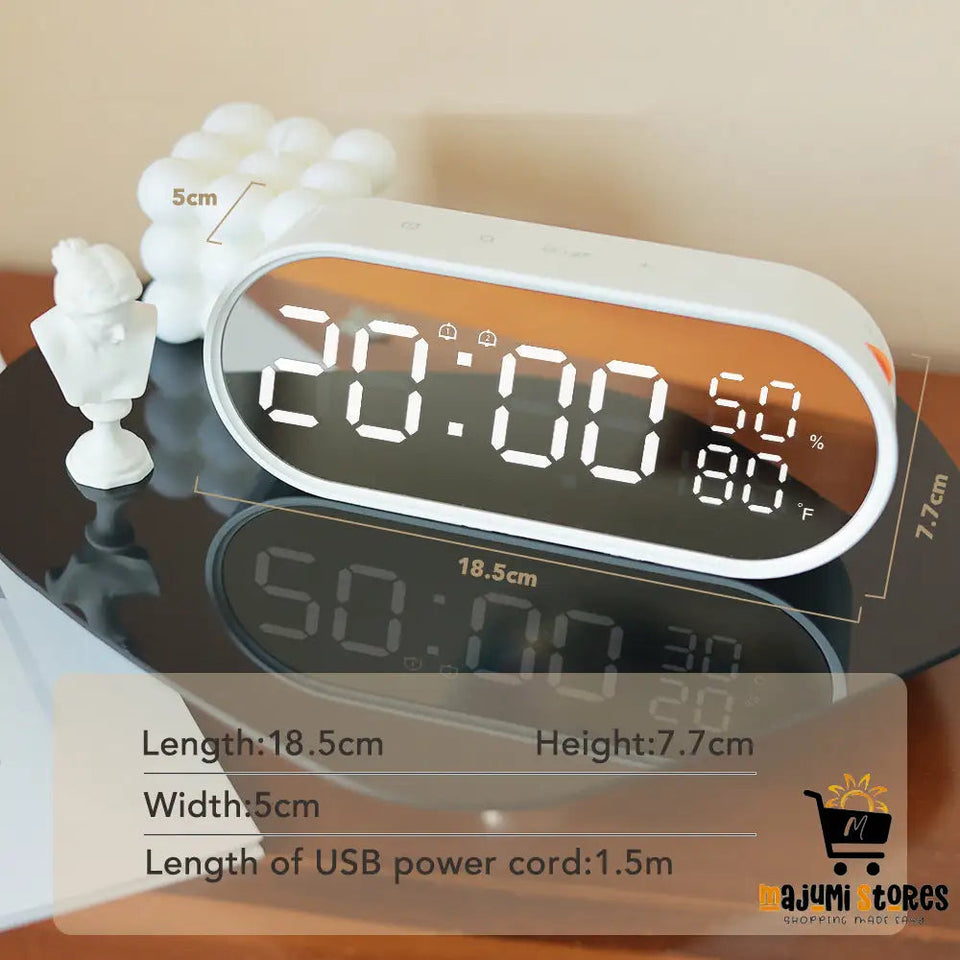 LED Mirror Touch Electronic Alarm Clock