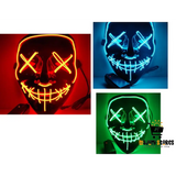 Black V Halloween Horror Glowing Mask