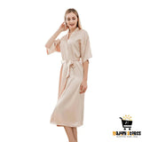 Long Satin Kimono Robes for Women’s Bride Sleepwear
