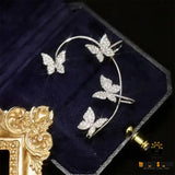Butterfly Ear Clip and Hook Earring Jewelry
