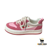 Retro Thick Bottom Canvas Sneakers for Schoolgirls