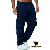 Loose Straight Cargo Pants for Men - Casual Multi-pocket