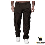 Loose Straight Cargo Pants for Men - Casual Multi-pocket