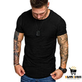 Loose Round Neck Short Sleeve T-Shirt for Men