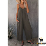 Loose Sleeveless Jumpsuit with Pockets