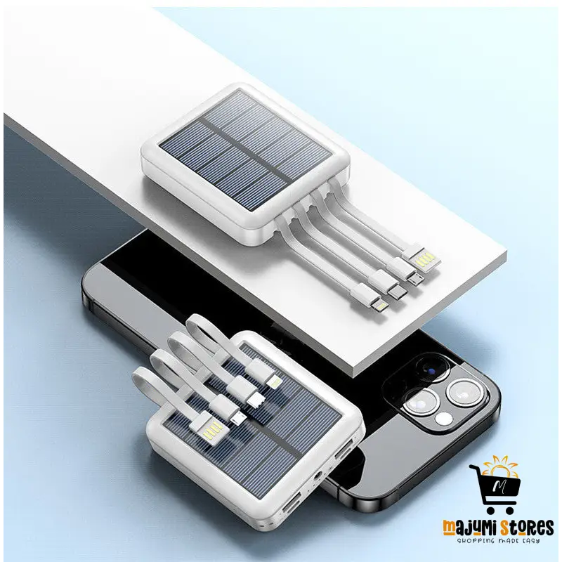 Solar Power Charging Bank with Four Lines