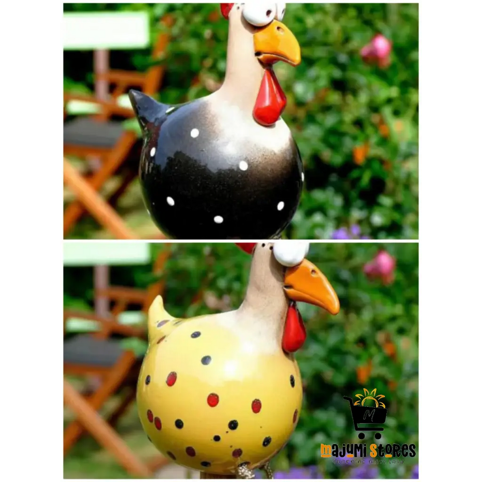 Garden Chicken Yard Art Decor with Rooster Ornaments