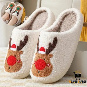 Christmas Elk Home Slippers