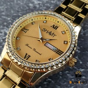 Classic Gold Stainless Steel Quartz Men’s Wristwatch