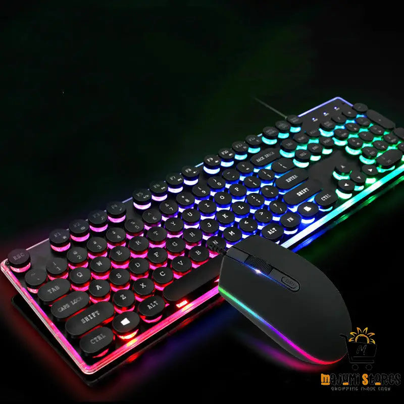 Colorful Luminous Keyboard Mouse Set