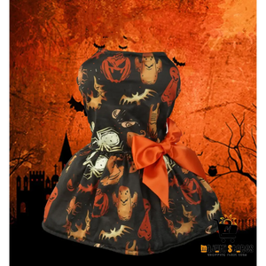 Pumpkin Print Pet Dress