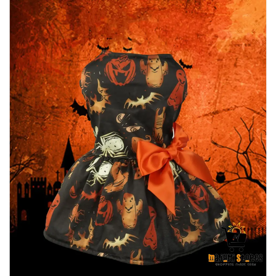 Pumpkin Print Pet Dress