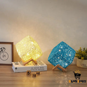 Hand-Knit Dimmable Square LED Desk Lamp
