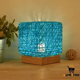 Hand-Knit Dimmable Square LED Desk Lamp