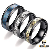 Dragon Pattern Stainless Steel Ring for Men