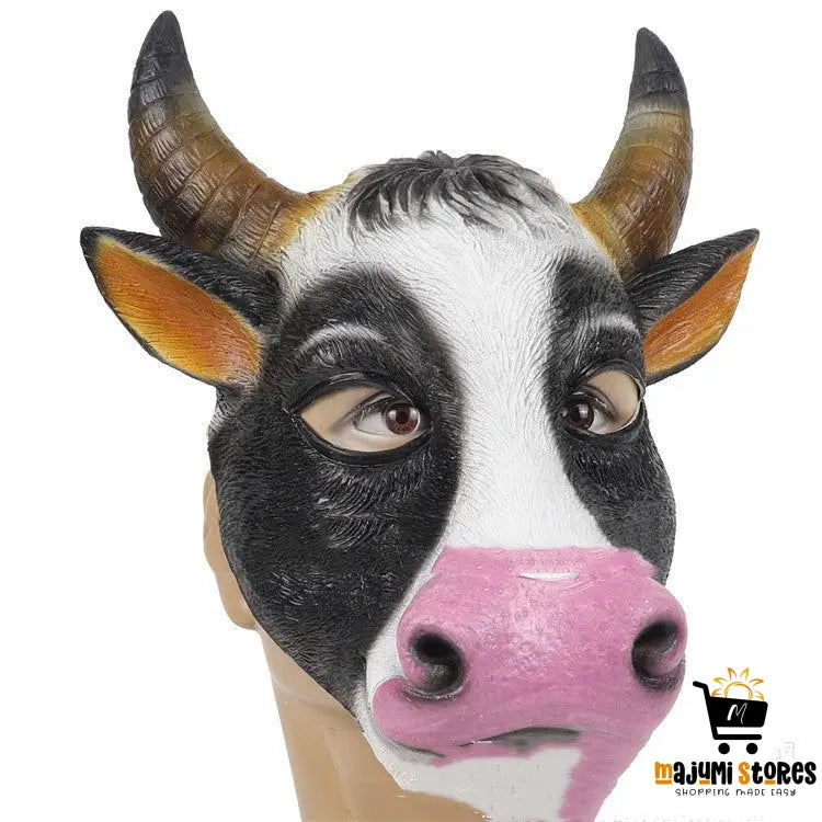 Latex Cow Half Face Mask