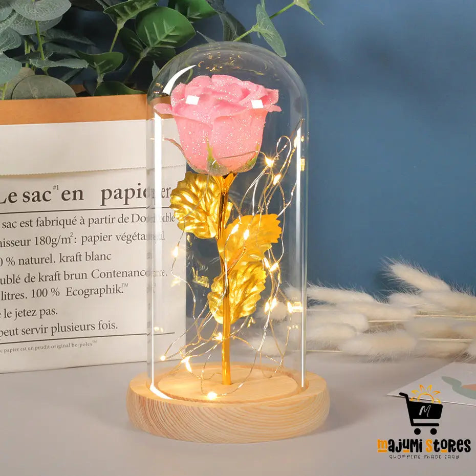 Eternal Rose LED Light in Glass Cover - Valentine’s Day Gift