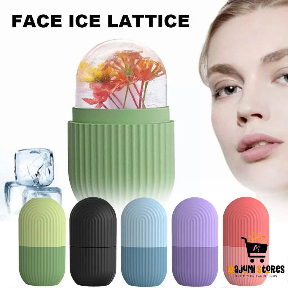 Face Beauty Ice Cube Tray Mold with Silicone Roller