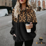 Women’s Loose Leopard Print Hooded Sweater