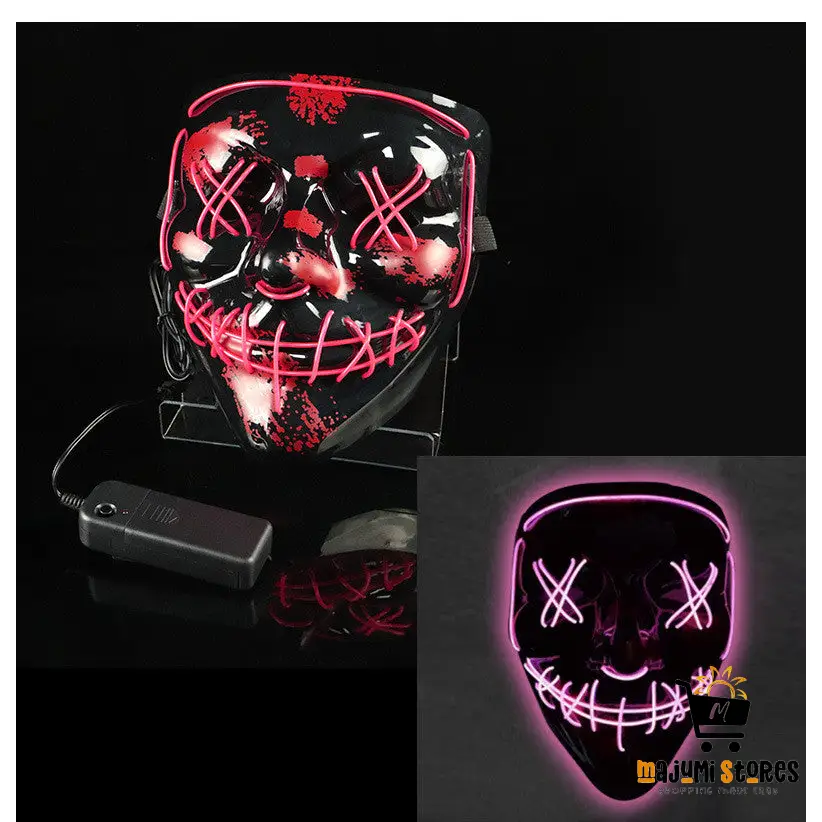 Glowing LED Halloween Clown Mask
