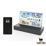 Wireless Transparent Glass Weather Clock