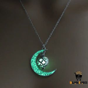 Glowing Silver Plated Pendant Necklace