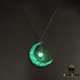 Glowing Silver Plated Pendant Necklace