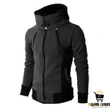 High-Necked Hooded Jacket