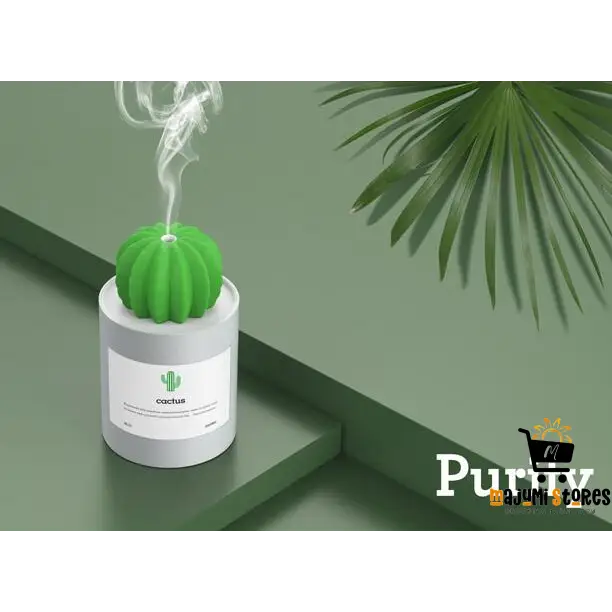 Cactus Ultrasonic Air Humidifier with Soft LED Light