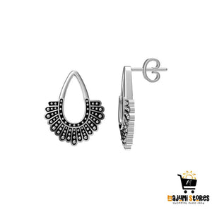 RBG Dissent Collar Earrings - Sterling Silver Drop and Stud