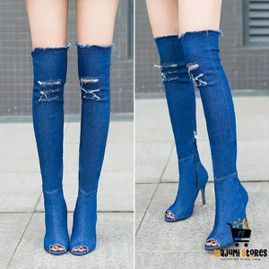 Knee-High Stretch Boots