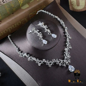 Korean Bridal Rhinestone Jewelry Set