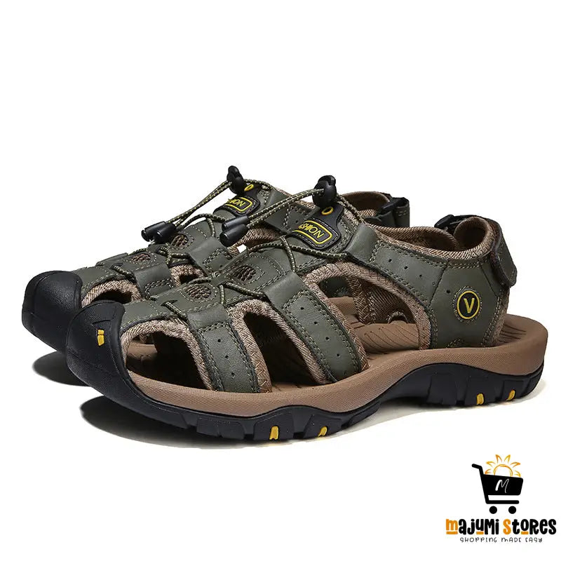 Outdoor Leather Sports Sandals for Men (Plus Size)