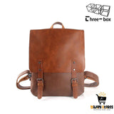 Leather Travel Laptop Backpack