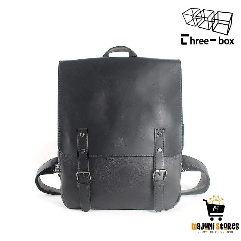 Leather Travel Laptop Backpack