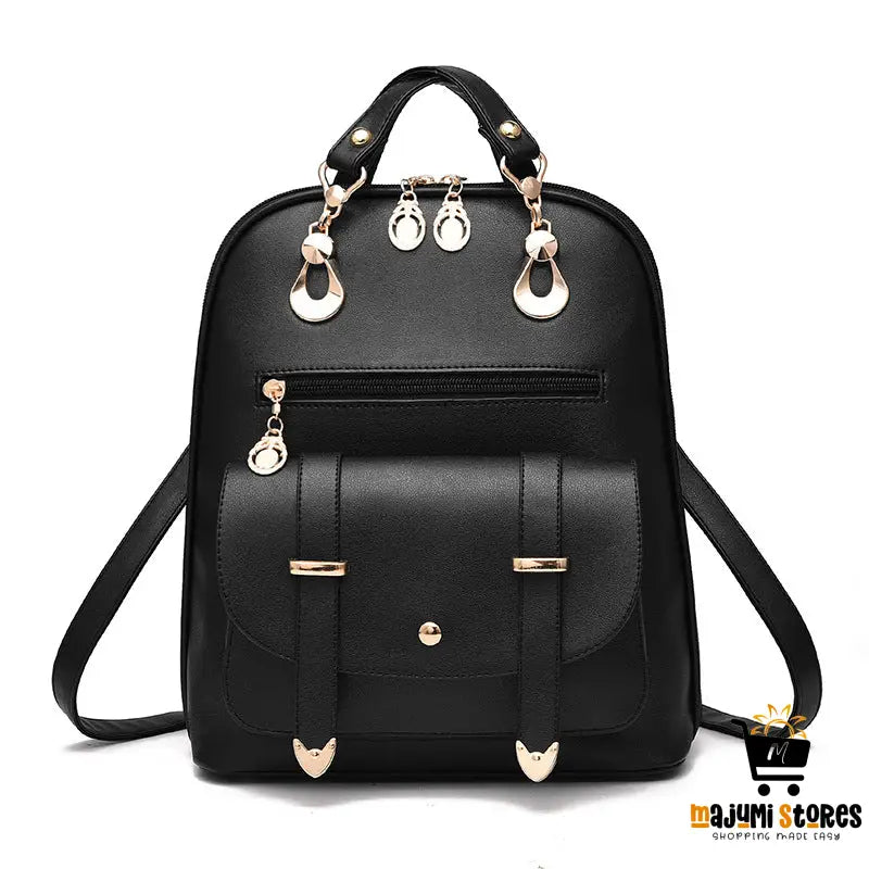 Fashion PU Leather Dual-Use Backpack